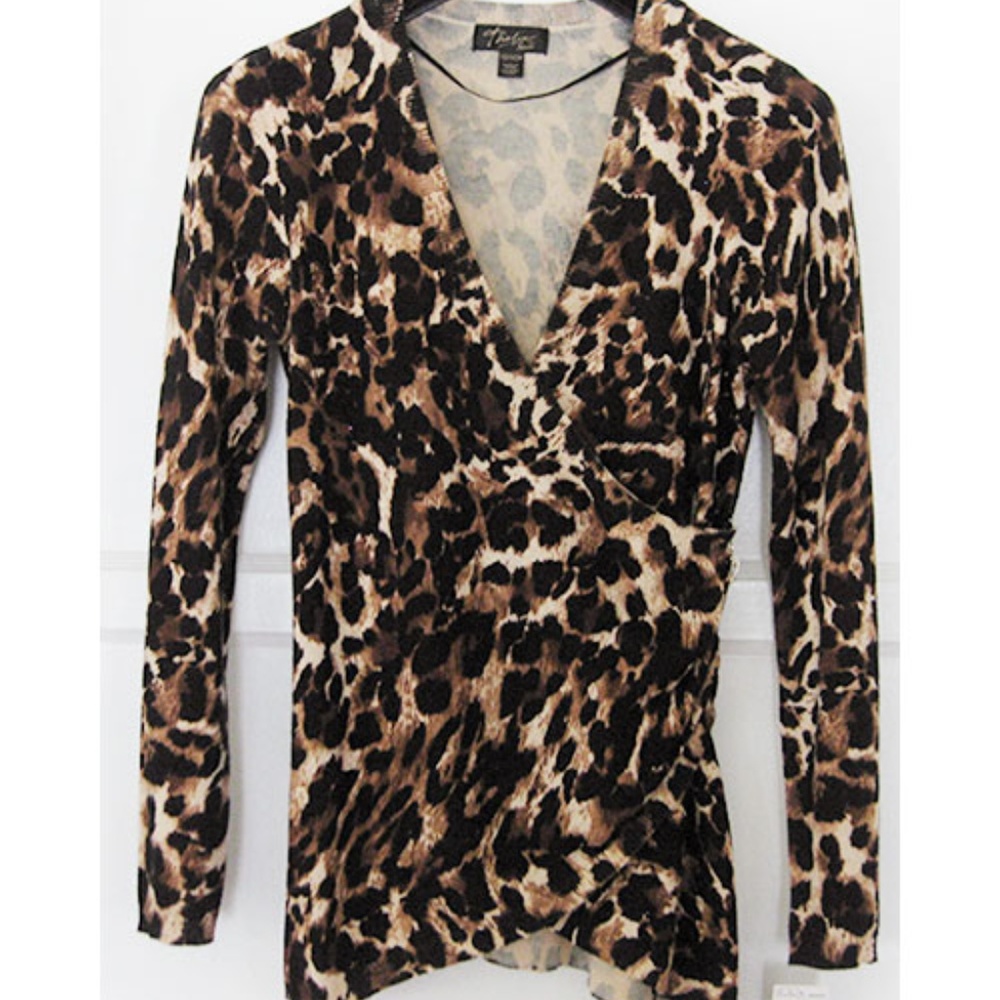 Thalia Sodi animal print top